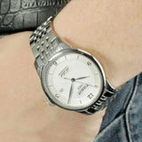 Buy Shop Tissot Le Locle Automatic Cosc White Dial Silver Steel Strap Watch For Men - T006.408.11.037.00 USA Online