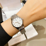 Buy Shop Tissot Le Locle Lady Automatic Diamonds Silver Dial Silver Steel Strap Watch For Women - T006.207.11.036.00 USA Online