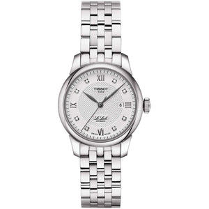Buy Shop Tissot Le Locle Lady Automatic Diamonds Silver Dial Silver Steel Strap Watch For Women - T006.207.11.036.00 USA Online