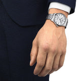 Buy Shop Tissot Le Locle Powermatic 80 Silver Dal Silver Steel Strap Watch For Men - T006.407.11.033.00 USA Online