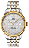 Buy Shop Tissot T Classic Le Locle Powermatic 80 Silver Dial Two Tone Steel Strap Watch For Men - T0064072203301 USA Online