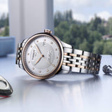 Buy Shop Tissot Le Locle Powermatic 80 Diamonds Silver Dial Two Tone Steel Strap Watch For Men - T006.407.22.036.01 USA Online