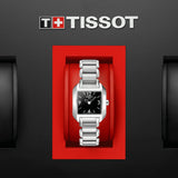 Buy Shop Tissot T Wave Black Dial Silver Steel Strap Watch for Women - T02.1.285.52 USA Online