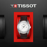 Buy Shop Tissot T Classic Couturier Chronograph White Dial Brown Leather Strap Watch For Men - T035.410.16.031.00 USA Online