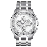Buy Shop Tissot T Classic Couturier Chronograph White Dial Silver Steel Strap Watch For Men - T101.617.11.031.00 USA Online