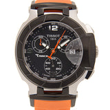 Buy Shop Tissot T Race Chronograph Black Dial Orange Rubber Strap Watch for Women - T048.217.27.057.00 USA Online