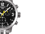 Buy Shop Tissot PRC 200 Chronograph Black Dial Stainless Steel Watch For Men - T0554171105700 USA Online