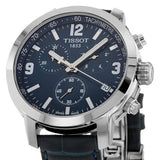 Buy Shop Tissot PRC 200 Chronograph Blue Dial Blue Leather Strap Watch For Men - T055.417.16.047.00 USA Online