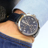 Buy Shop Tissot PRC 200 Chronograph Blue Dial Blue Leather Strap Watch For Men - T055.417.16.047.00 USA Online