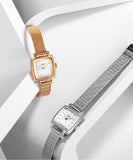 Buy Shop Tissot Lovely Square Silver Dial Silver Mesh Bracelet Watch For Women - T058.109.11.036.00 USA Online