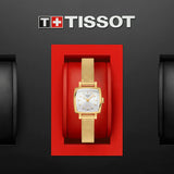 Buy Shop Tissot Lovely Square Silver Dial Gold Mesh Bracelet Watch For Women - T058.109.33.031.00 USA Online