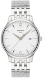 Buy Shop Tissot T Classic Tradition White Dial Silver Steel Strap Watch For Men - T063.610.11.037.00 USA Online