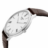 Buy Shop Tissot T Classic Tradition 5.5 Quartz White Dial Brown Leather Strap Watch For Men - T063.409.16.018.00 USA Online
