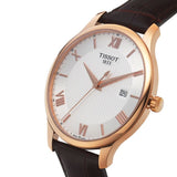 Buy Shop Tissot T Classic Tradition Silver Dial Brown Leather Strap Watch For Men - T063.610.36.038.00 USA Online