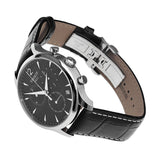 Buy Shop Tissot Tradition Chronograph Black Dial Black Leather Strap Watch For Men - T0636171605700 USA Online