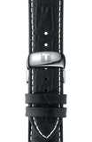 Buy Shop Tissot Tradition Chronograph Black Dial Black Leather Strap Watch For Men - T0636171605700 USA Online