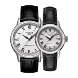 Buy Shop Tissot Carson Powermatic 80 White Dial Black Leather Strap Watch For Men - T085.407.16.013.00 USA Online