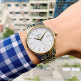 Buy Shop Tissot T Classic Carson Quartz White Dial Two Tone Steel Strap Watch for Men - T085.410.22.011.00 USA Online