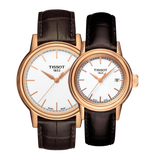 Buy Shop Tissot Carson Lady Steel Quartz Brown Leather Strap Watch For Women - T085.210.36.011.00 USA Online
