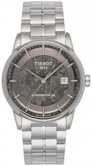 Buy Shop Tissot Luxury Powermatic 80 Anthracite Grey Dial Silver Steel Strap Watch For Men - T086.407.11.061.10 USA Online