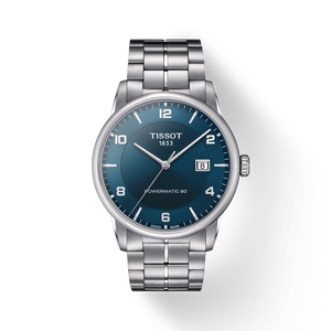 Buy Shop Tissot Luxury Powermatic 80 Blue Dial Silver Steel Strap Watch For Men - T086.407.11.047.00 USA Online