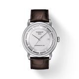 Buy Shop Tissot Luxury Powermatic 80 Silver Dial Brown Leather Strap Watch For Men - T086.407.16.031.00 USA Online