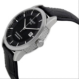 Buy Shop Tissot T Classic Luxury Powermatic 80 Black Dial Black Leather Strap Watch For Men - T086.408.16.051.00 USA Online