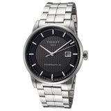 Buy Shop Tissot Luxury Powermatic 80 Black Dial Silver Steel Strap Watch for Men - T086.407.11.201.02 USA Online