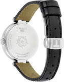 Tissot T Lady Flamingo Mother of Pearl Dial Black Leather Strap Watch for Women - T094.210.16.111.00