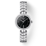 Tissot T Trend Flamingo Black Dial Silver Steel Strap Watch For Women - T094.210.11.051.00