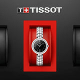 Tissot T Trend Flamingo Black Dial Silver Steel Strap Watch For Women - T094.210.11.051.00