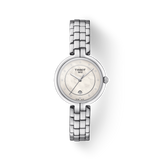 Tissot T Lady Flamingo Diamonds White Dial Silver Steel Strap Watch For Women - T094.210.11.116.01