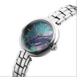 Tissot T Lady Flamingo Mother of Pearl Blue Dial Silver Steel Strap Watch For Women - T094.210.11.121.00