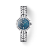 Tissot T Lady Flamingo Mother of Pearl Blue Dial Silver Steel Strap Watch For Women - T094.210.11.121.00