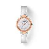 Buy Shop Tissot T Lady Flamingo Mother of Pearl White Dial White Leather Strap Watch For Women - T094.210.26.111.01 USA Online