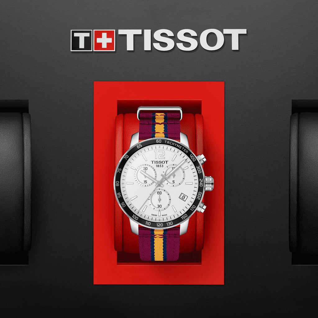 Buy Shop Tissot Quickster Chronograph NBA Miami Heat Edition White Dial Two Tone NATO Strap Watch for Men - T095.417.17.037.08 USA Online