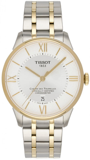 Buy Shop Tissot Chemin Des Tourelles Powermatic 80 Cosc Silver Dial Two Tone Steel Strap Watch For Men - T099.408.22.038.00 USA Online