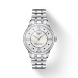 Buy Shop Tissot Chemin Des Tourelles Powermatic 80 Rubies Mother of Pearl Dial Silver Steel Strap Watch For Women - T099.207.11.113.00 USA Online