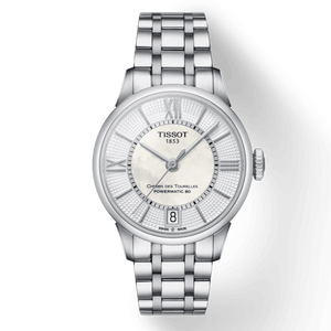 Buy Shop Tissot Chemin Des Tourelles Powermatic 80 Lady Silver Dial Silver Steel Strap Watch For Women - T099.207.11.118.00 USA Online