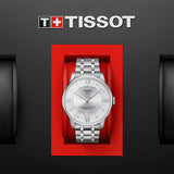 Buy Shop Tissot Chemin Des Tourelles Powermatic 80 Diamonds Silver Dial Silver Steel Strap Watch for Men - T099.407.11.033.00 USA Online
