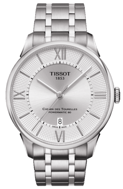 Buy Shop Tissot Chemin Des Tourelles Powermatic 80 Silver Dial Silver Steel Strap Watch For Men - T099.407.11.038.00 USA Online