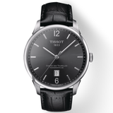 Buy Shop Tissot Chemin Des Tourelles Powermatic 80 Black Dial Black Leather Strap Watch For Men - T099.407.16.447.00 USA Online