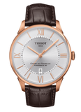 Buy Shop Tissot Chemin Des Tourelles Powermatic 80 Silver Dial Brown Leather Strap Watch For Men - T099.407.36.038.00 USA Online