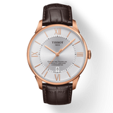 Buy Shop Tissot Chemin Des Tourelles Powermatic 80 Cosc Silver Dial Brown Leather Strap Watch For Men - T099.408.36.038.00 USA Online