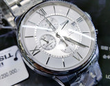 Buy Shop Tissot Chemin des Tourelles Automatic Chronograph White Dial Silver Steel Strap Watch for Men - T099.427.11.038.00 USA Online