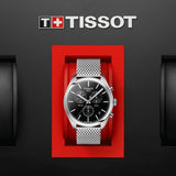 Buy Shop Tissot PR 100 Chronograph Black Dial Silver Mesh Bracelet Watch For Men - T101.417.11.051.01 USA Online