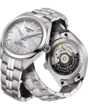 Buy Shop Tissot Chemin Des Tourelles Powermatic 80 Helvetic Silver Dial Silver Steel Strap Watch For Women - T099.207.11.116.00 USA Online