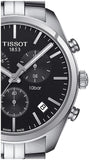 Buy Shop Tissot T Classic PR 100 Chronograph Black Dial Silver Steel Strap Watch for Men - T101.417.11.051.00 USA Online
