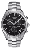 Buy Shop Tissot T Classic PR 100 Chronograph Black Dial Silver Steel Strap Watch for Men - T101.417.11.051.00 USA Online