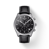 Buy Shop Tissot PR 100 Chronograph Black Dial Black Leather Strap Watch For Men - T101.417.16.051.00 USA Online